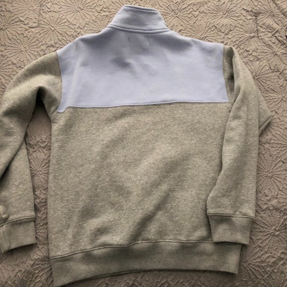 TNA XS Aritzia Colour Block Crew Neck - light gray and baby blue. 1/4 Zip - Picture 2 of 2